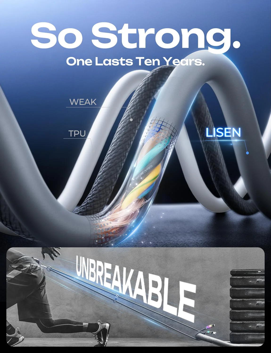 LISEN 240W Chubby Cable (6.6FT) - Image 5