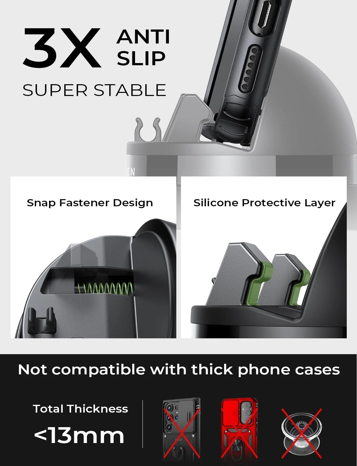 LISEN 360° Rotatable Dashboard Car Phone Holder - Image 6