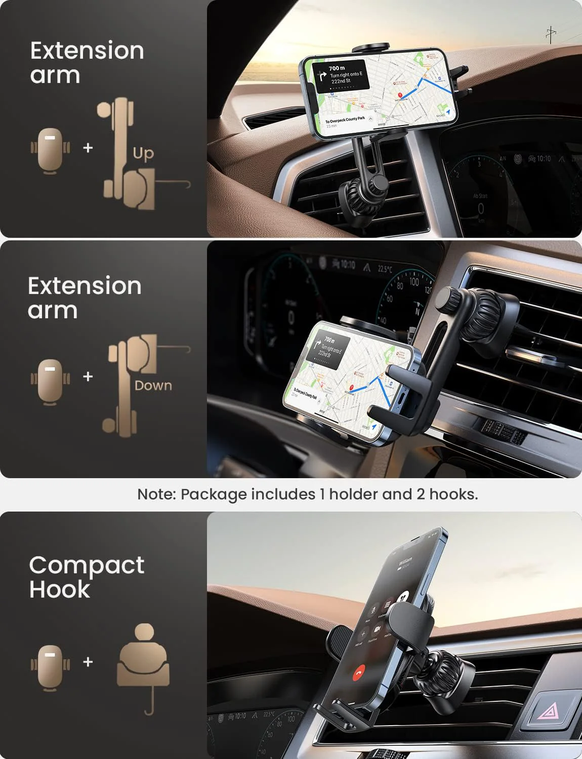 LISEN Cell Phone Car Mount for iPhone - Image 2