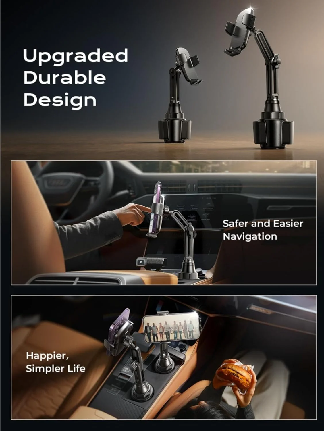 LISEN Cup Holder Cell Phone Holder for Car Mount - Image 8