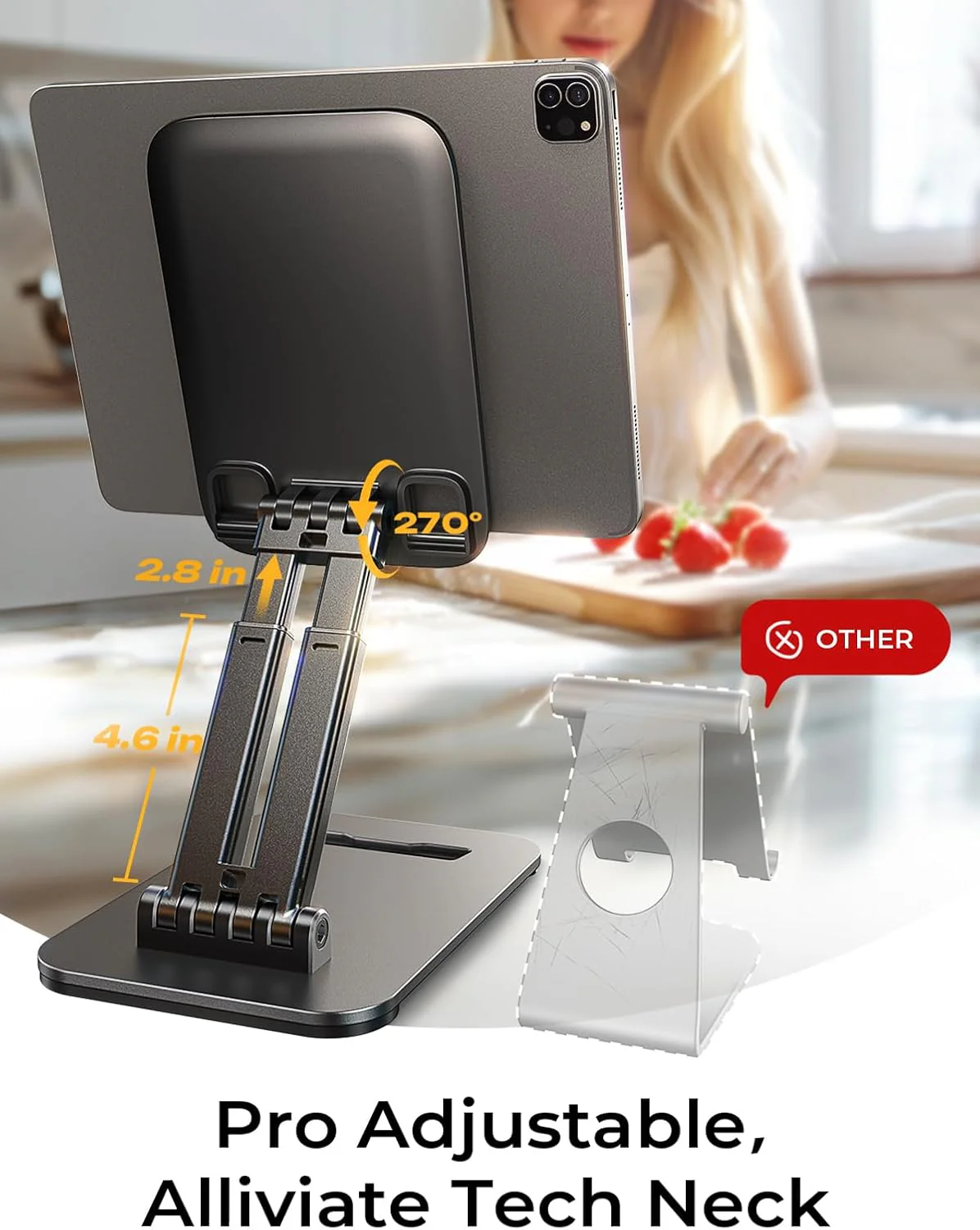 Lisen Tablet Stand for Desk Portable - Image 4