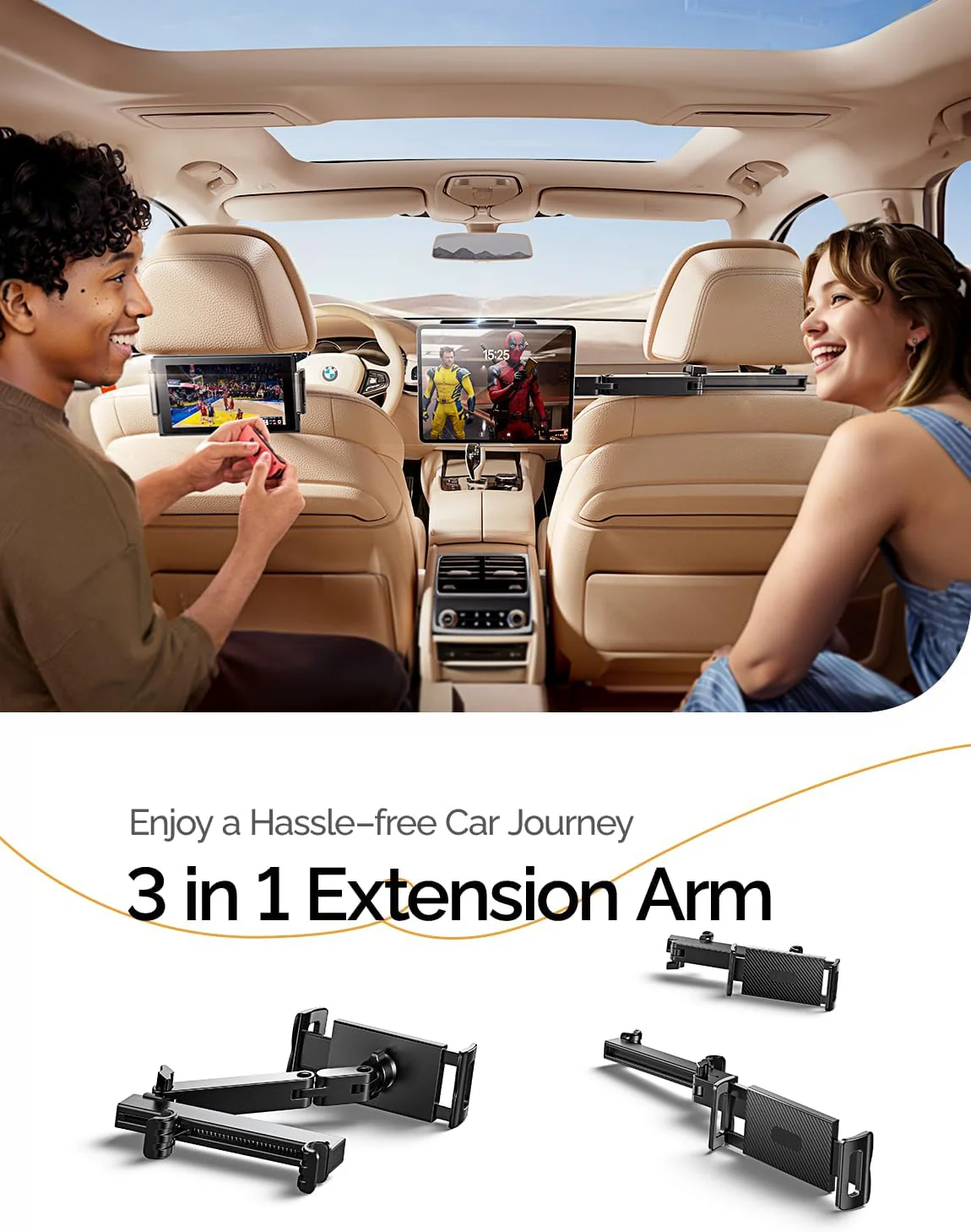 LISEN for iPad Car Mount Tablet Holder - Image 2