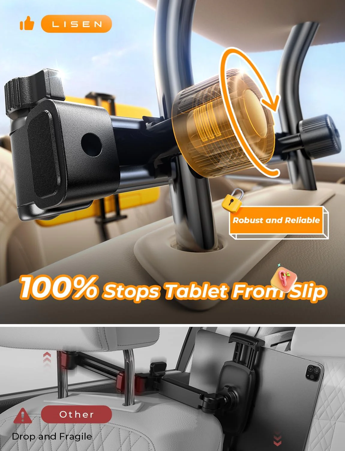 LISEN for iPad Holder for Car Headrest - Image 7
