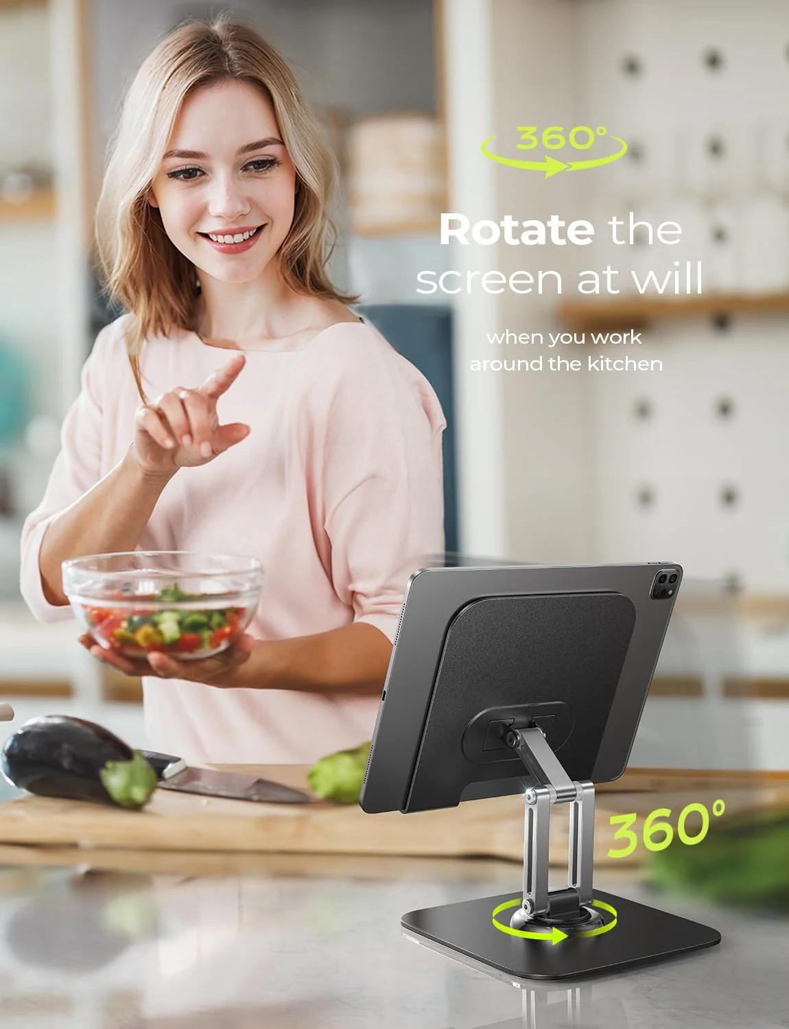 LISEN for iPad Stand Holder Adjustable Tablet Stand for Desk - Image 5