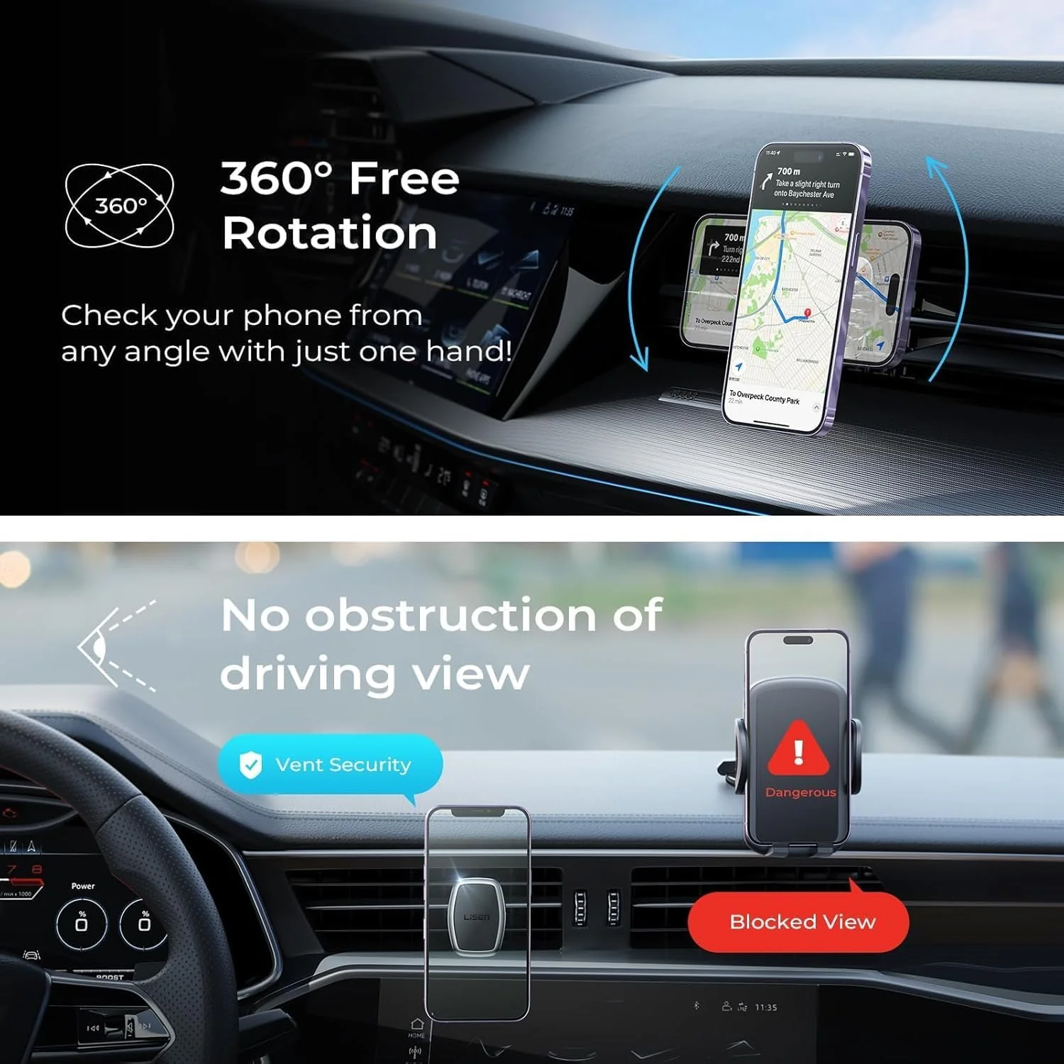 LISEN Magnetic Phone Holder for Car - Image 5