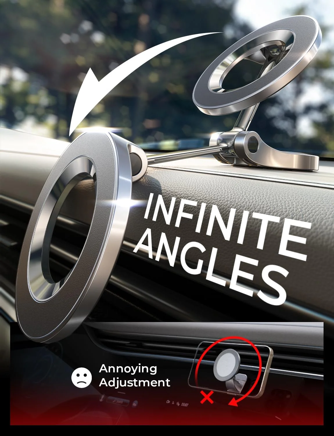 LISEN MagSafe Car Mount [24 Strong Magnet] - Image 4