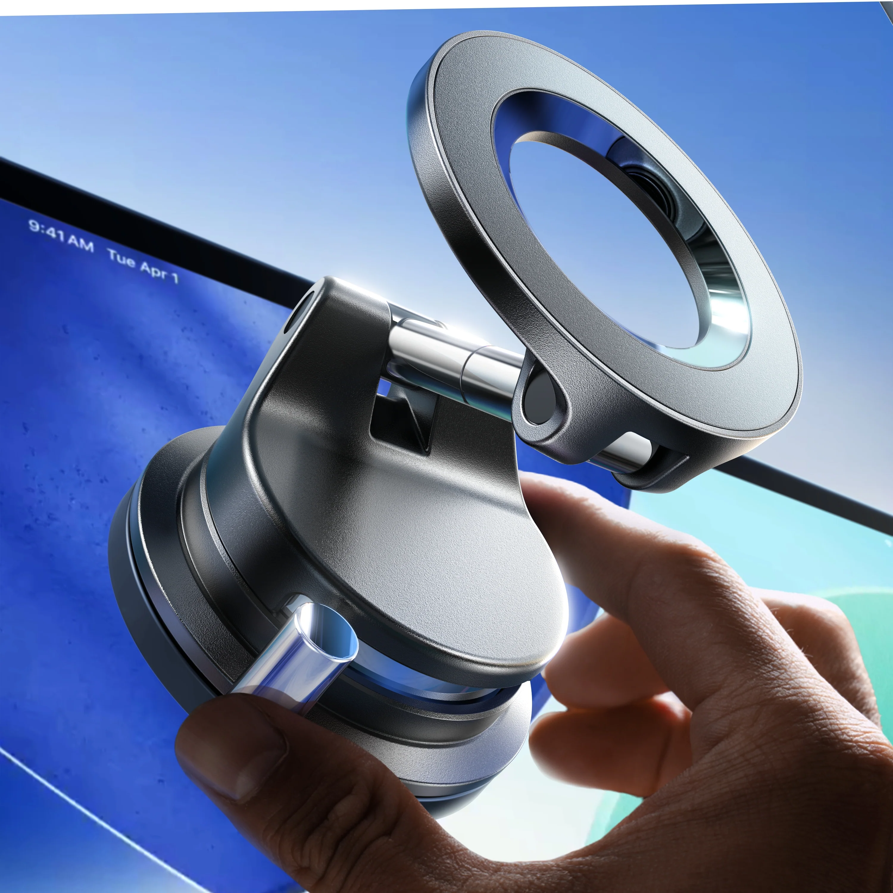 LISEN SuctionPro Magnetic Phone Holder for Car, Vacuum Magsafe Car Mount 360 Adjustable Phone Mount - Image 13